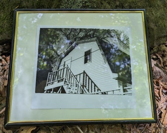 The Night House 8x10 black and white, sliver gelatin print, handmade, Midwest, High Contrast, Wall art