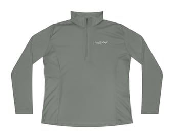 Be Kind Rope Tough rope logo Ladies Quarter-Zip Pullover | Western riding athletic