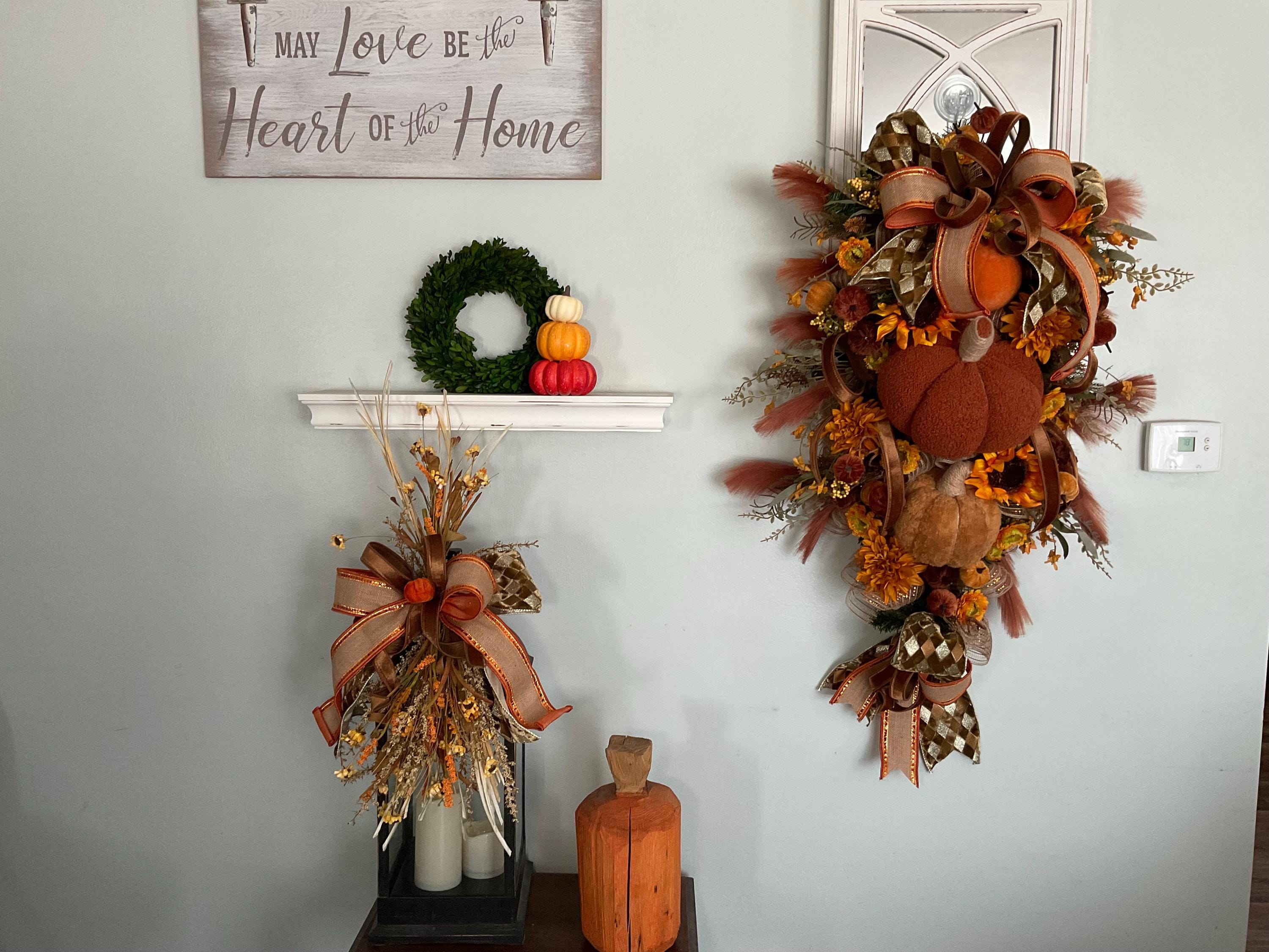 Pumpkin Fall Swag: XXL Autumn Door Decor - Etsy