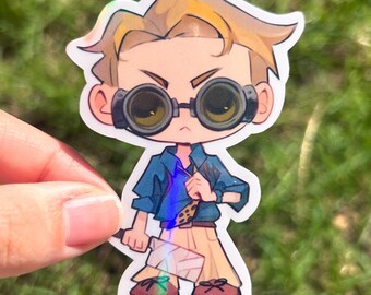 Chibi Anime Sticker | Cute Japanese Anime Character | Curse Spirit Holographic Waterproof Vinyl Sorcerer Manga Merch