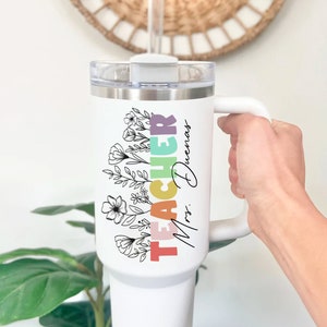 Teacher Appreciation Gifts, Personalized Teacher Gift, Teacher Cup, Teacher 40 oz tumbler, Teacher Cup with handle, educator gift, gift