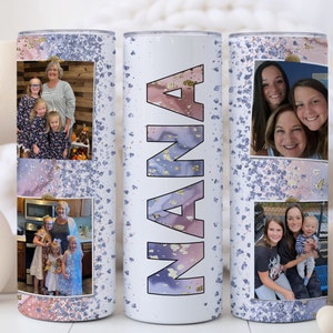 Nana Tumbler With Pictures, Memorial Gift, Nana Gift, Nana Tumbler Cup, Nana Cup Personalized, Nana Birthday Gift, Nana Cup With Straw