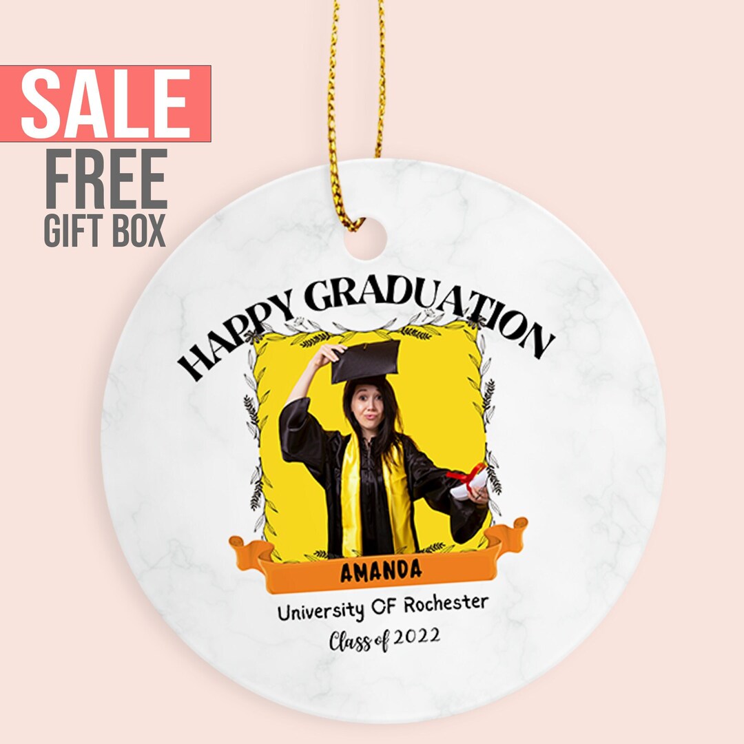 Personalized Happy Graduation Ornament, Gifts for Her, Collage