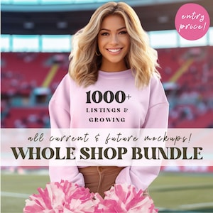WHOLE Shop Mockup Bundle, Lifetime Access Entire Shop Mega Bundle, Sports Player Mocks, Cheeerleading Basketball Soccer Volleyball Football