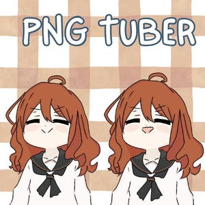 Red Head Ginger PNGTuber Girl - Anime, Chibi, Kawaii, Premade Twitch Stream Asset, PNGTuber Model, Vtuber, Streaming, Veadomini, Veadotube