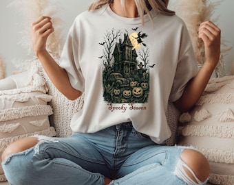 Spooky Vibes Fall png Halloween vibes shirt, Fall Summerween Png, Coquette Halloween Sublimation, Retro Preppy Autumn Lets Get Spooky Png