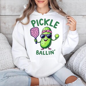 Pickle Ballin Png, Cute Pickle Ball Sublimation Design, Funny Pickleball PNG, Pickle DTF Transfer File, Dink This Shirt Digital Design
