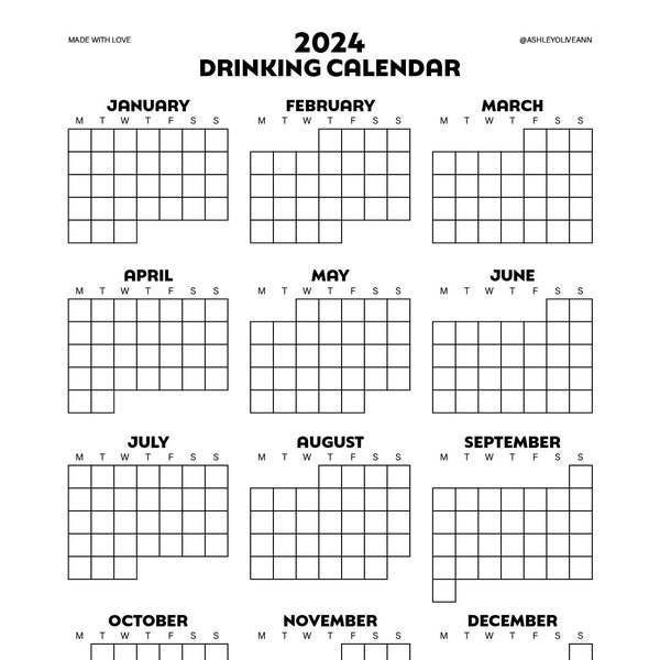 Sobriety Calendar Etsy