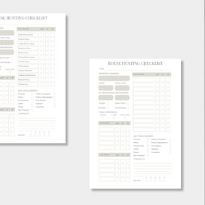 House Hunting Checklist, Editable Checklist, Property Search, Home Organisation Document, House Buying Planner image 2