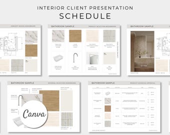 Interior Design Client Presentation Schedule, Fixtures and Finishes Schedule, Interior Material Selection, FF and E Client Approval Schedule