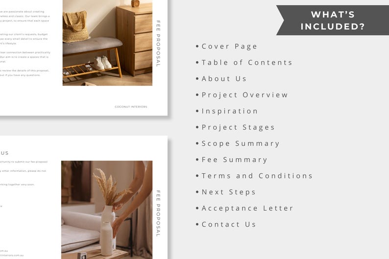 Interior Fee Proposal Template, Client Presentation Schedule, Project ...