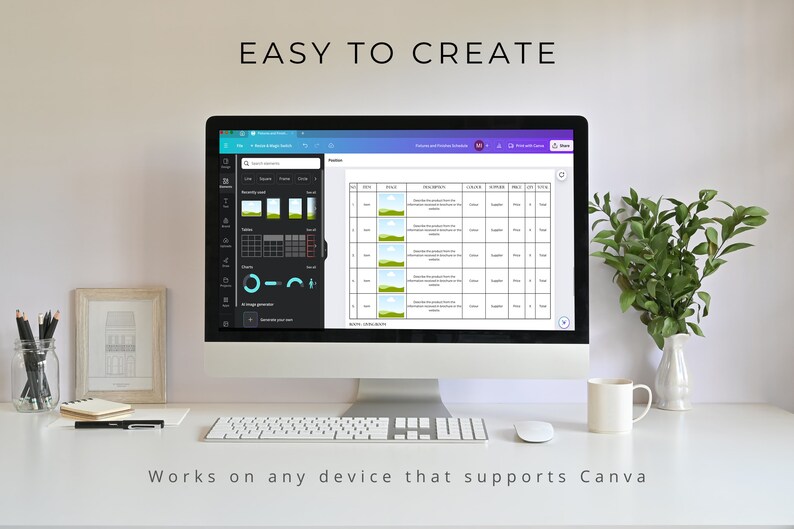 Easy to create, works on any device that supports Canva