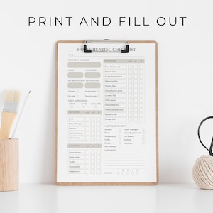 House Hunting Checklist, Editable Checklist, Property Search, Home Organisation Document, House Buying Planner image 5