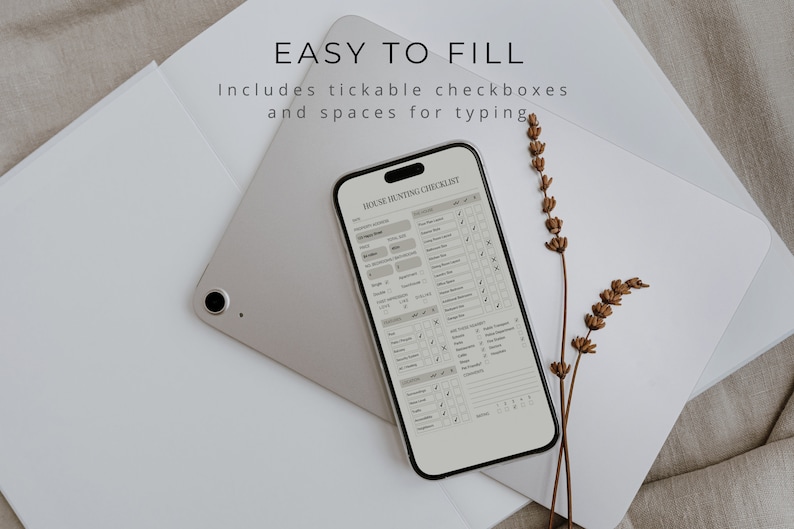 House Hunting Checklist, Editable Checklist, Property Search, Home Organisation Document, House Buying Planner image 3