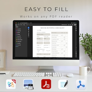 House Hunting Checklist, Editable Checklist, Property Search, Home Organisation Document, House Buying Planner image 4