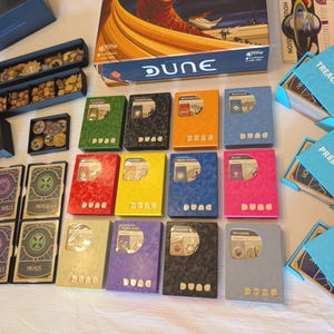 Dune GF9 Ultimate Game Insert Organizer with colored house boxes Fits all expansions!