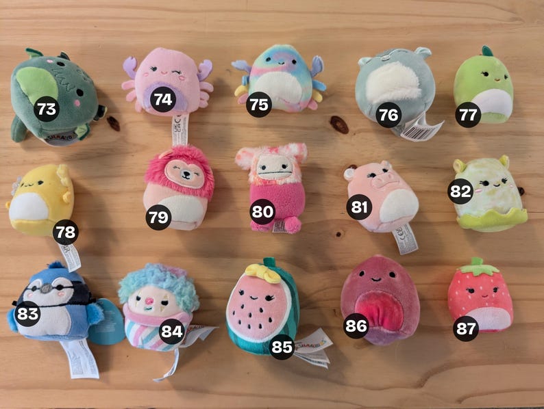 Squishmallow 2" Kandi Necklace Use Personalization