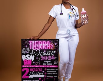 Custom Nursing Graduation Sign (Digital Download)