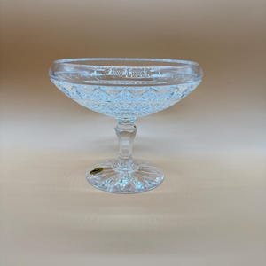 Vintage Waterford Crystal Stemmed Compote, Candy Dish, or Decorative Bowl with rounded rim - Ballina Pattern (Discontinued), Made In Ireland