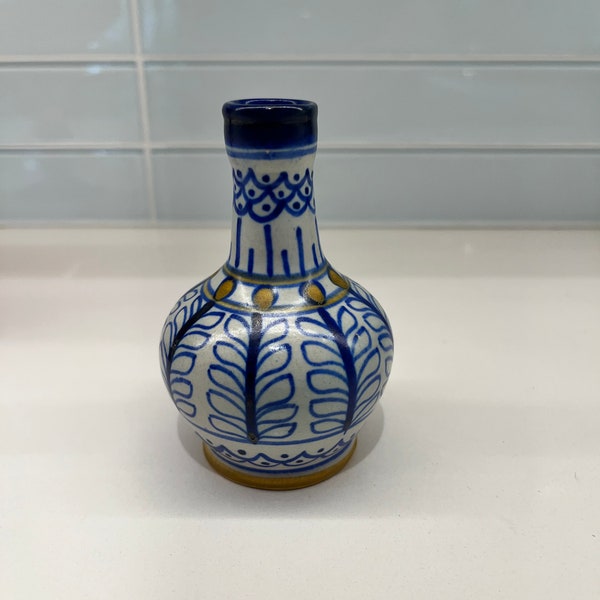 Antique Rare Pzh factory, Gouda, Holland, Liberty of London, Dutch Art Pottery Bud Vase. Ca. 1906? Arts and Crafts Era. See Description.