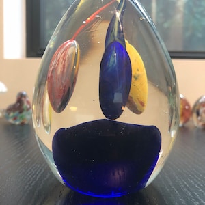 Large Paperweight - Art glass - Almost 5 inches tall and weighs 2 lbs 5 oz