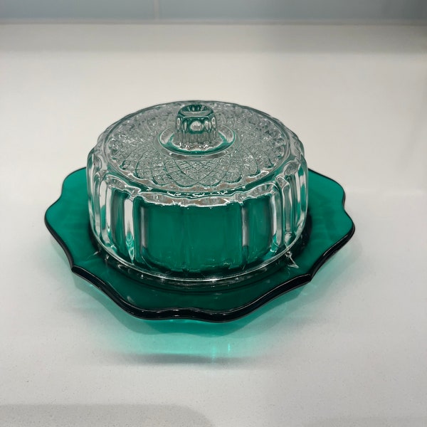 Green Butter Dish Etsy