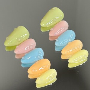 Aura Heart Nails | Press Ons | Kawaii Nails | Cute Press Ons | Stick On Nails