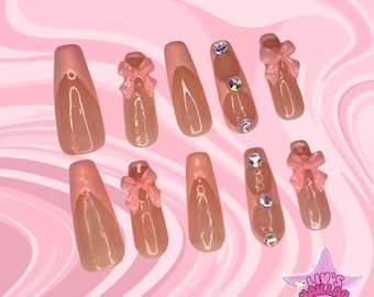 Ballet Core Nails | Press Ons | Kawaii Nails | Cute Press Ons | Stick On Nails