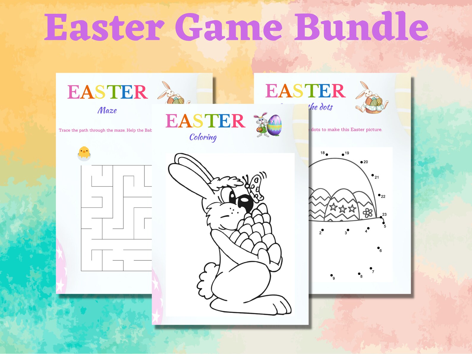 Easter Game Bundle | Printable Easter Games for Kids and Adults | Party Games and Activities ...