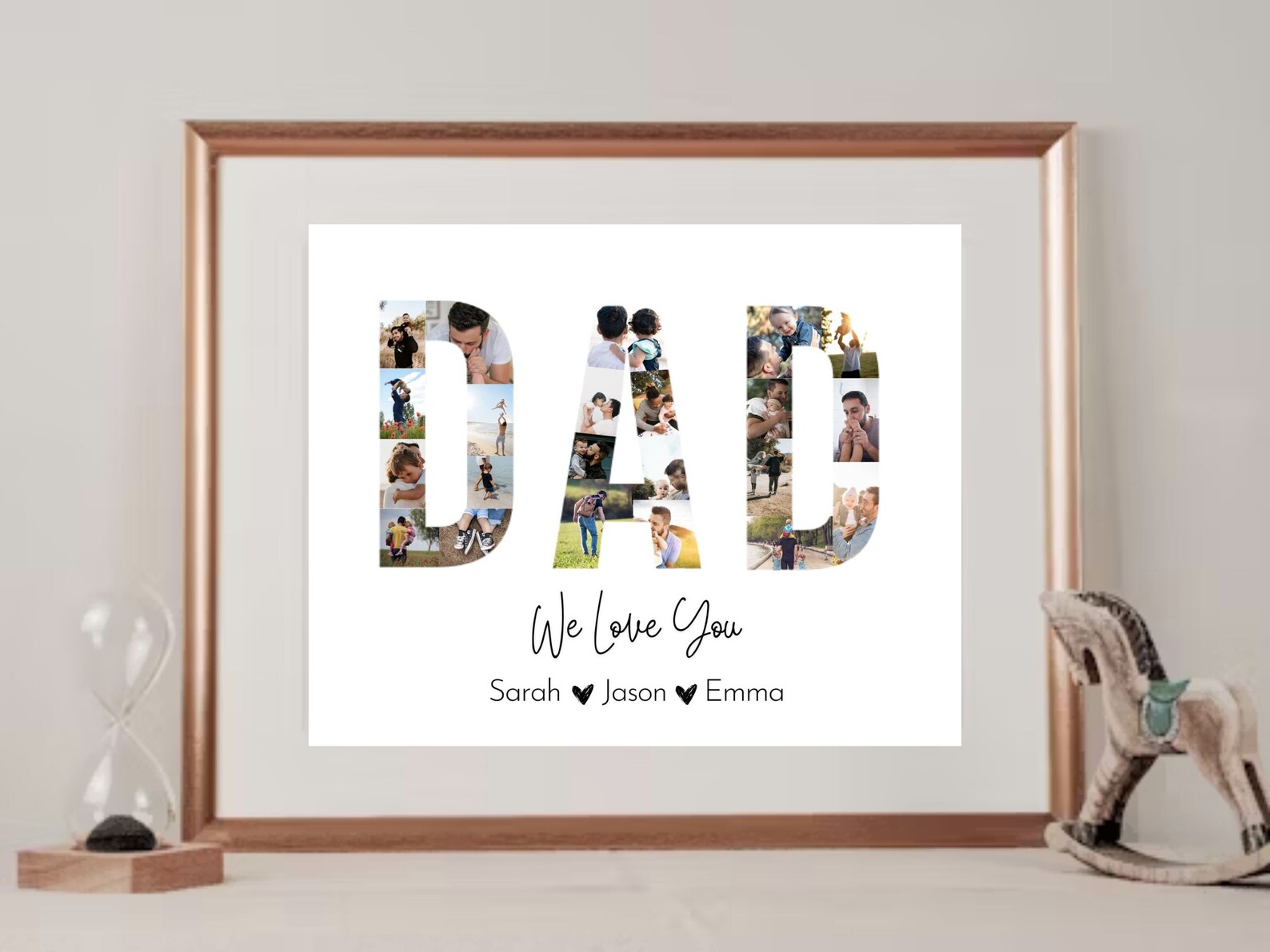Dad Photo Collage Personalized Dad Gift Fathers Day Gift Custom ...