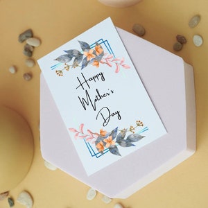 Tarjeta Imprimible Feliz Día de la Madre / Tarjeta del Día de la Madre / Descarga Instantánea PDF / Plantilla de Tarjeta