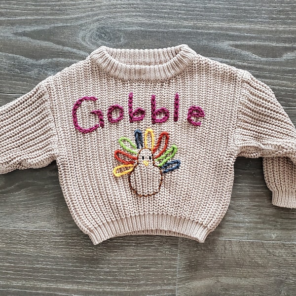 Toddler Thanksgiving Sweater - Baby/Toddler Chunky Knit Sweater