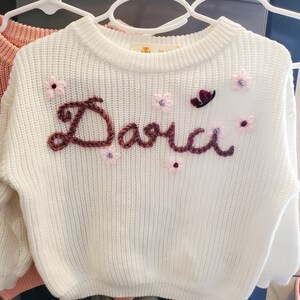 Custom Baby Name Sweater with Small Designs - Baby/Toddler Sweater