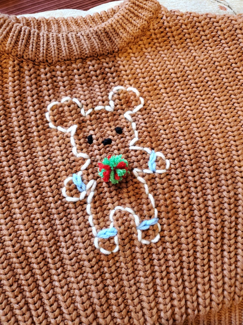 Mommy and Me Christmas Holiday Sweaters Matching Gingerbread Mouse Sweaters Includes 1 Adult and 1 baby/kids Sweater image 2