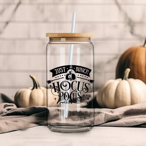 Herbst kann Glastasse, 16 Unzen Tasse, Trinkgefäße, Eiskaffeetasse, Kürbis gewürzte Latte Tasse, Halloween Trinktasse, süße Herbst Libbey Tasse
