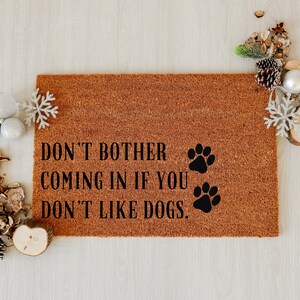 Dog Print Doormat Welcome Mat Dog Paw Pet Doormat Housewarming Gift Front Doormat Funny Doormat Animal Bark Pet Door Mat Home Decor