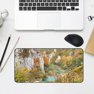 Nature Desk Mat Mouse Pad Mountain Desk Pad Mountain Landscape Aesthetic Desk Decor Gift For Him Gaming Desk Pad Large Keyboard Mat