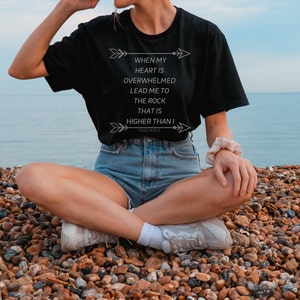 Psalms 61:2 Shirt Bible Verse Shirt Christian Shirt Faith Based TShirt Christian Apparel