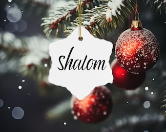 Shalom Ornament Christmas Tree Ornament Gift Holiday Gift Gift For Her Christian Ornament Christian Gifts Spiritual Ornament Gift