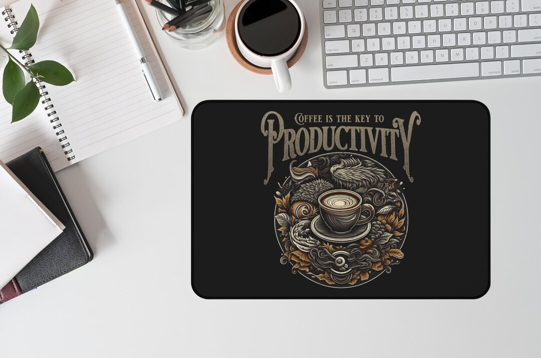 Cute Coffee Computer Desk Mat Coffee Lover Gift Home Office Decor Mouse ...