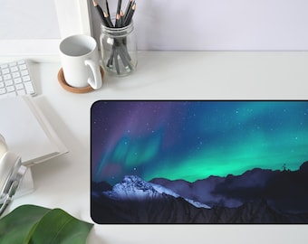 Tappetino da scrivania Northern Lights Tappetino da scrivania per computer Tappetino da scrivania estetico Tappetino per mouse per giocatori Accessori da scrivania