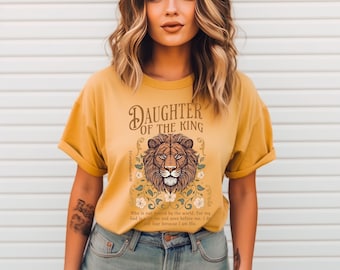 Dochter van de koning T-shirt Christian Apparel Bijbelvers Shirt Cadeau voor haar Christelijke Gift Dames T-shirt Jezus T-shirt