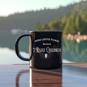 Black Coffee Mug More Coffee Please Coffee Mug Ceramic Mug Coffee Lover Gift for Her Coffee Cup Mother&#39;s Day Gift Birthday Gift