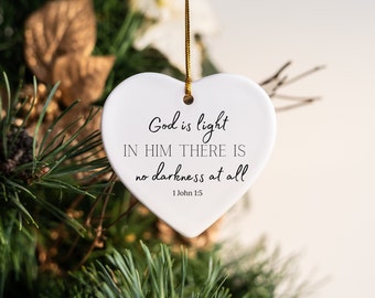 Tree Ornament Christmas Ornament Bible Verse Ornament Christian Gift Ceramic Ornament Christmas Gift