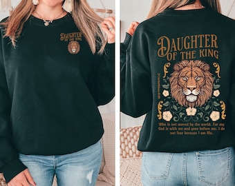 Bibelvers-tröja, kungens dotter, hoodie, kristen tröja, religiös klädsel, gåva för henne, kristna skjortor, rund hals
