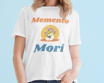 Memento Mori Skull Flower Tshirt for Catholic Stoic Shirt Traditional Catholic Tshirt Latin Mass Design Gift for Her Graduation