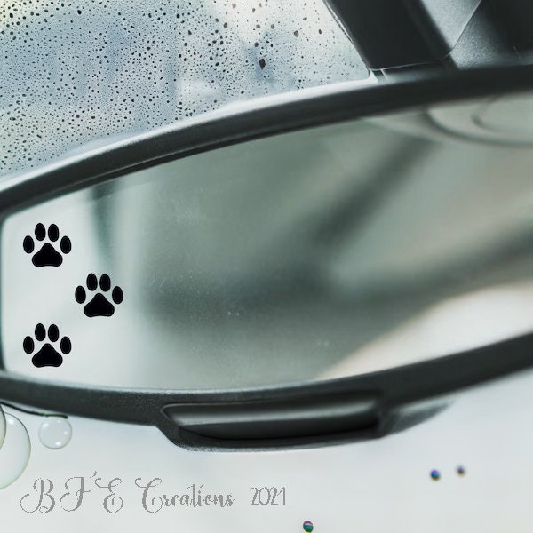 Dog Paws Rearview Mirror Decal. Pet Lover Accessory Gift. Gift For Her. Gift For Him. Gift for Any Pet Person.