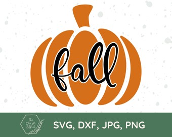 Pumpkin Fall SVG, Autumn Thanksgiving Cut File (Digital Download)