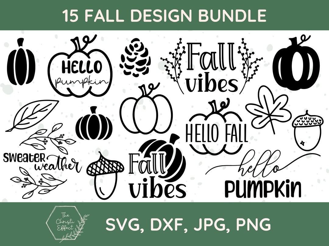 Fall Bundle SVG PNG JPG, Autumn Svg, Thanksgiving Svg, Pumpkin Svg ...