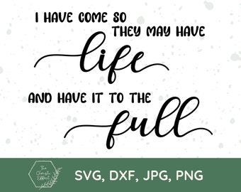 Christelijk leven vers SVG, schriftkunst (digitale bestanden)